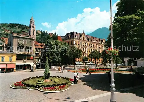 AK / Ansichtskarte Meran Merano Promenade mit Pfarrturm