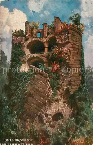 AK / Ansichtskarte Verlag Stroefers Theo Nr. 6 Heidelberg Schloss Geprengter Turm  Kat. Verlage