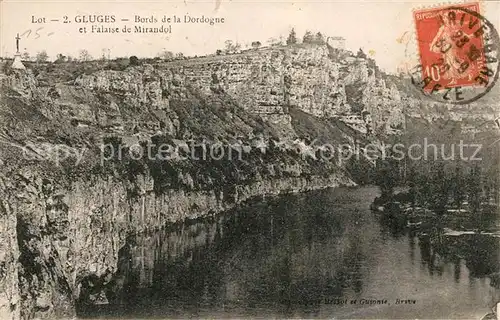 AK / Ansichtskarte Gluges Bords de la Dordogne et Falaise de Mirandol