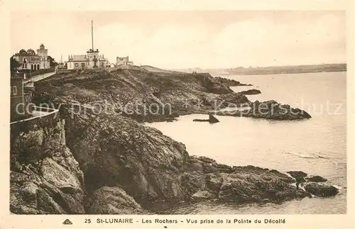 AK / Ansichtskarte Saint Lunaire Les Rochers vue prise de la Pointe du Decolle Kat. Saint Lunaire