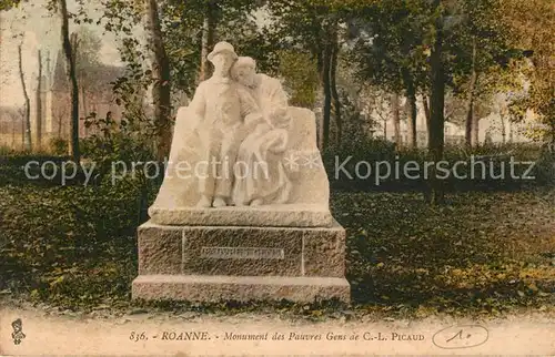 AK / Ansichtskarte Roanne Loire Monument des Pauvres Gens de C. L. Picaud Kat. Roanne