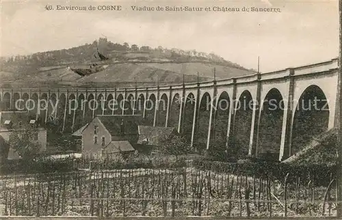 AK / Ansichtskarte Saint Satur Viaduc et Chateau de Sancerre Kat. Saint Satur