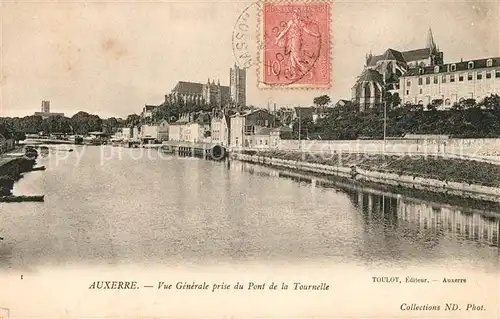 AK / Ansichtskarte Auxerre Vue generale prise du Pont de la Tournelle Kat. Auxerre