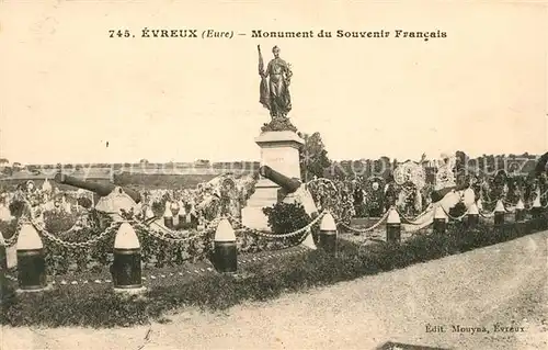 AK / Ansichtskarte Evreux Monument du Souvenir Francais Kat. Evreux