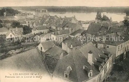 AK / Ansichtskarte Les Rosiers sur Loire Panorama vers la Loire et la Mairie Kat. Les Rosiers sur Loire