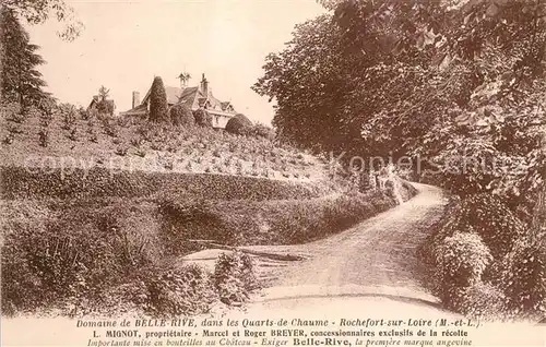 AK / Ansichtskarte Rochefort sur Loire Chateau Domaine de Belle Rive dans les Quarts de Chaume Kat. Rochefort sur Loire