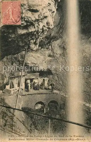 AK / Ansichtskarte Courmes Gorges du Loup Cascade Kat. Courmes