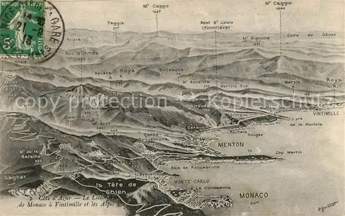 AK / Ansichtskarte Monte Carlo Cote d Azur a vol d oiseau Kat. Monte Carlo