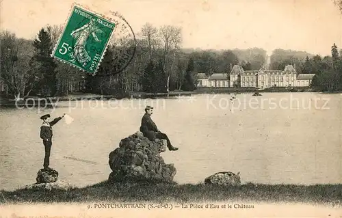 AK / Ansichtskarte Pontchartrain Jouars La Piece d Eau et le Chateau