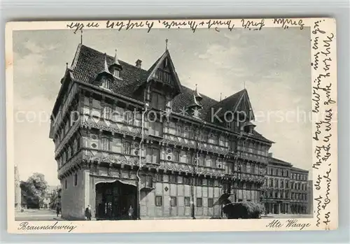 AK / Ansichtskarte Braunschweig Alte Waage Historisches Gebaeude Kat. Braunschweig