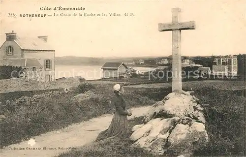AK / Ansichtskarte Rotheneuf Croix de la Roche et les Villas Kat. Saint Malo