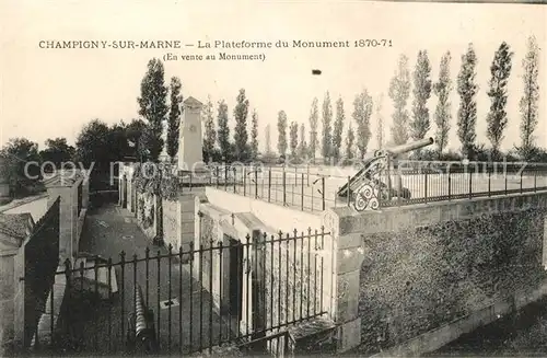 AK / Ansichtskarte Champigny sur Marne Plateforme du Monument Kat. Champigny sur Marne