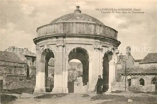 AK / Ansichtskarte Villeneuve Avignon Fontaine St. Jean dans la Chartreuse
