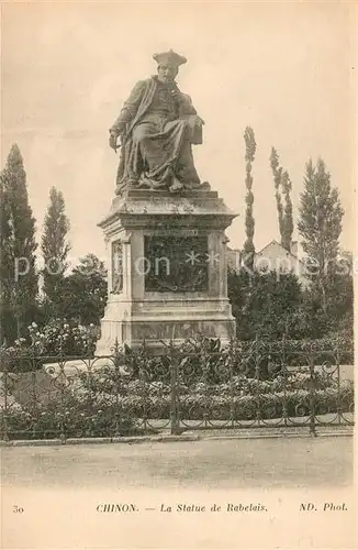 AK / Ansichtskarte Chinon Indre et Loire Statue de Rabelais Kat. Chinon