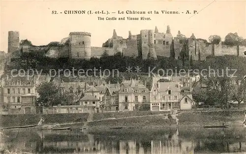 AK / Ansichtskarte Chinon Indre et Loire Chateau et la Vienne Kat. Chinon