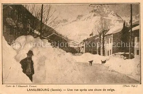 AK / Ansichtskarte Lanslebourg Mont Cenis Une rue apres une chute de neige Kat. Lanslebourg Mont Cenis