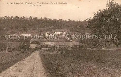 AK / Ansichtskarte Pontchartrain Jouars Vue generale de la Richarderie et Potencon