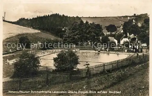AK / Ansichtskarte Lauenstein Erzgebirge Blick auf das Stadtbad Hoehenluftkurort Sommerfrische Kat. Geising