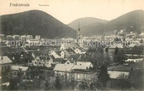 AK / Ansichtskarte Friedrichroda Stadtpanorama mit Kirche Kat. Friedrichroda