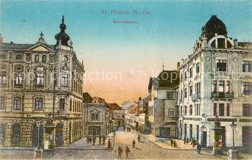 AK / Ansichtskarte St Poelten Bahnhofsplatz Kat. St. Poelten