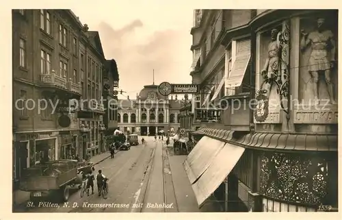 AK / Ansichtskarte St Poelten Kremserstrasse mit Bahnhof Kat. St. Poelten