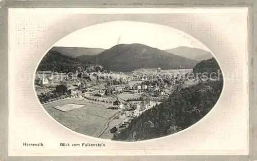 AK / Ansichtskarte Herrenalb Bad Panorama Blick vom Falkenstein Bilderrahmen Kat. Bad Herrenalb