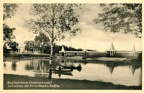 AK / Ansichtskarte Bad Duerrheim Salinensee mit Standbad und Kaffee Kat. Bad Duerrheim