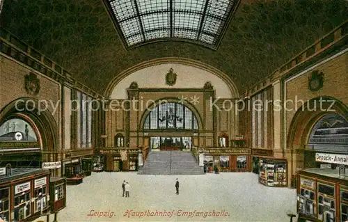 AK / Ansichtskarte Leipzig Empfangshalle Hauptbahnhof Kat. Leipzig