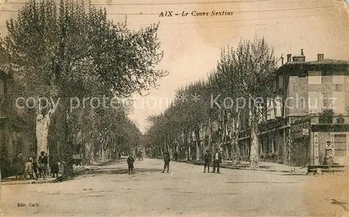 AK / Ansichtskarte Aix en Provence Le Cours Sextius Kat. Aix en Provence