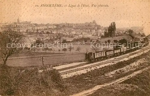 AK / Ansichtskarte Angouleme Ligne de l Etat Chemin de fer vue generale Kat. Angouleme
