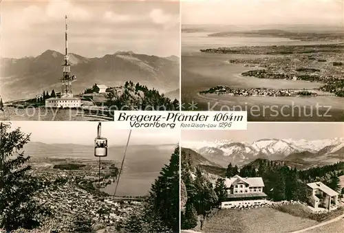 AK / Ansichtskarte Bregenz Bodensee Pfaender Seilbahn Panorama