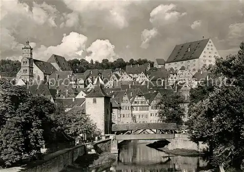 AK / Ansichtskarte Schwaebisch Hall Blick von der Mauerstrasse zur Michaelskirche und Kornhaus Kat. Schwaebisch Hall