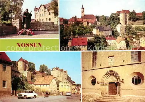 AK / Ansichtskarte Nossen Ehrenmal Teilansicht Schloss Stadtkirche Portal Kat. Nossen