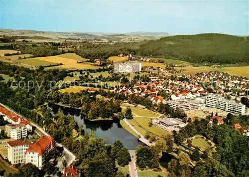 AK / Ansichtskarte Bad Salzuflen Fliegeraufnahme Kurparksee Parksanatorium Seeterrasse BfA Kurklinik LVA Kurklinik Kat. Bad Salzuflen