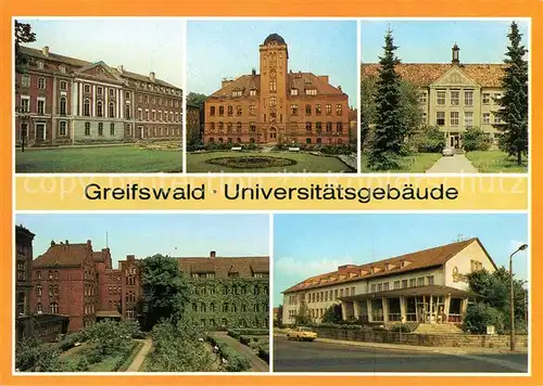 AK / Ansichtskarte Greifswald Unigebaeude Sektion Physik Friedrich Ludwig Jahn Strasse Chirurgische Klinik Universitaetsapotheke