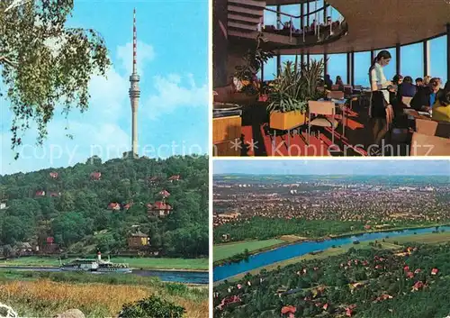 AK / Ansichtskarte Dresden Fernsehturm Innenansicht Panorama Kat. Dresden Elbe