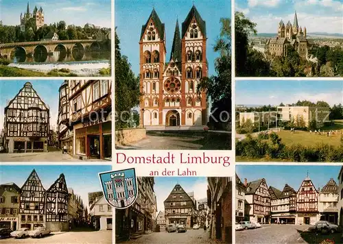 AK / Ansichtskarte Limburg Lahn Bruecke Kirche Schloss Fachwerkhaeuser Sportplatz Kat. Limburg a.d. Lahn