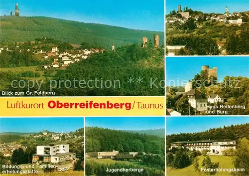 AK / Ansichtskarte Oberreifenberg Gr Feldberg Bildungsstaette Jugendherberge Haus Reifenberg und Burg Posterholungsheim Kat. Schmitten