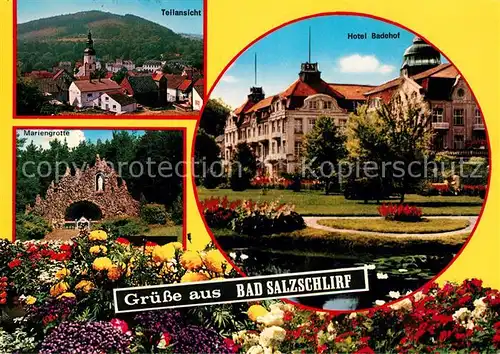 AK / Ansichtskarte Bad Salzschlirf Teilansicht Mariengrotte Hotel Badehof Kat. Bad Salzschlirf