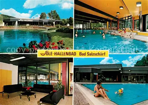 AK / Ansichtskarte Bad Salzschlirf Sole Hallenbad mit Freischwimmbecken Kat. Bad Salzschlirf