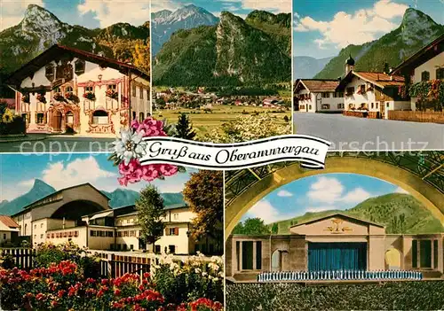 AK / Ansichtskarte Oberammergau Panorama Passionsspielhaus Dorfmotive Kat. Oberammergau