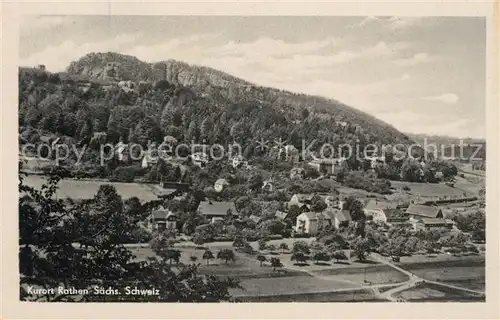 AK / Ansichtskarte Rathen Saechsische Schweiz Panorama Kat. Rathen Sachsen