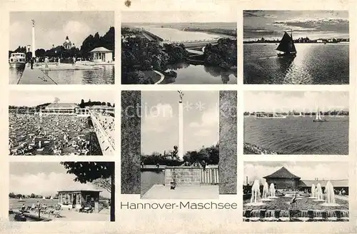 AK / Ansichtskarte Hannover Maschsee Teilansichten Kat. Hannover