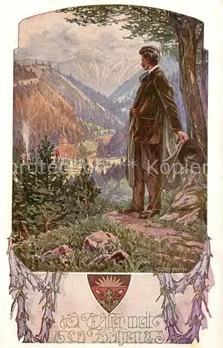 AK / Ansichtskarte Verlag Schulverein Nr. 1044 Kuenstlerkarte Gustav Feith Taeler weit o Hoehen Kat. Bund der Deutschen