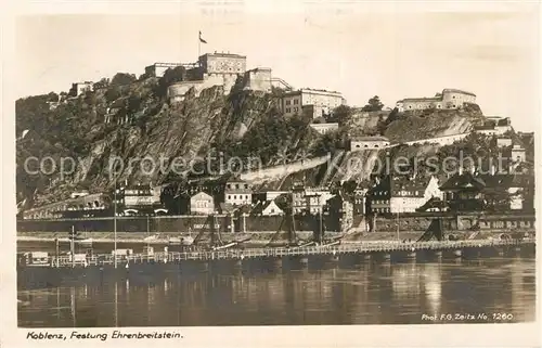 AK / Ansichtskarte Foto Zeitz F.G. Nr. 1260 Koblenz Festung Ehrenbreitstein  Kat. Berchtesgaden