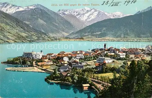 AK / Ansichtskarte Zell See Panorama Blick gegen die Hohen Tauern Kat. Zell am See