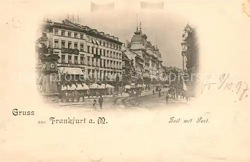 AK / Ansichtskarte Frankfurt Main Zeil mit Post Kat. Frankfurt am Main