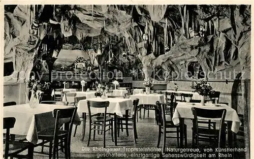 AK / Ansichtskarte Oestrich Winkel Rheingauer Tropfsteinhoehle Restaurant Kat. Oestrich Winkel