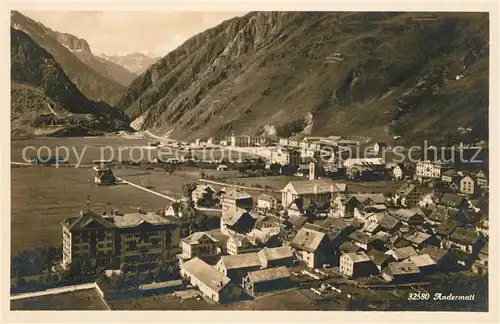 AK / Ansichtskarte Andermatt Alpen Fliegeraufnahme Kat. Andermatt