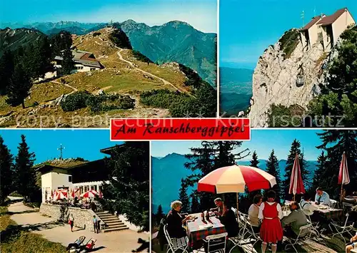 AK / Ansichtskarte Ruhpolding Am Rauschberggipfel Gasthaus Terrasse Bergstation Kat. Ruhpolding